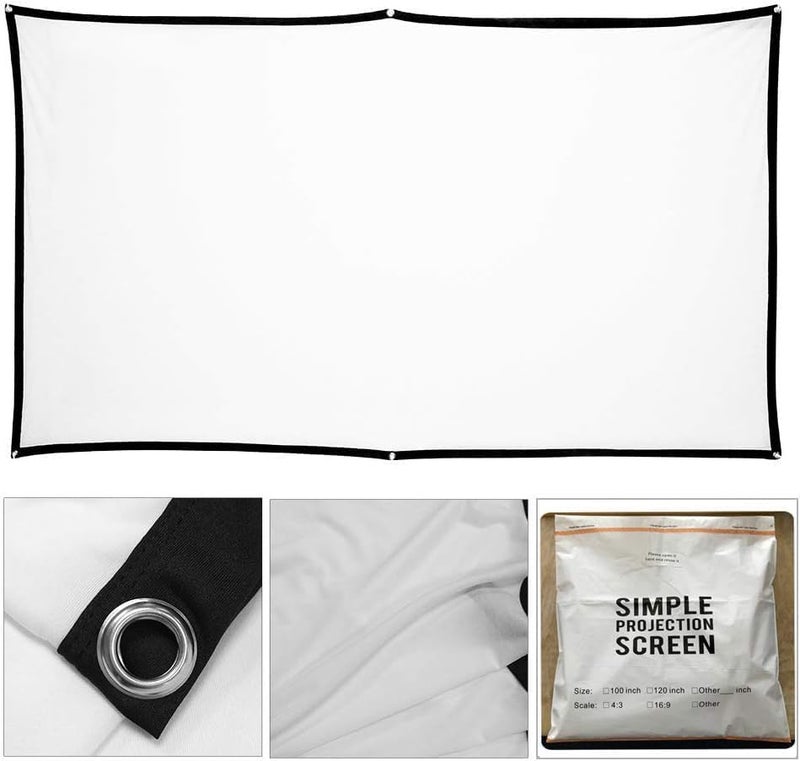 Pmuul Holographic Rear Projection Screen: 50"x89"Halloween Projector Hologram Window Projection Screen for Playing Horror Video Movies, with Mounting Hooks (100inch) - Image 3